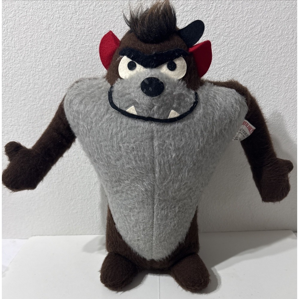Vtg 1971 Mighty Star Tazmanian Devil  Taz Stuffed Plush Warner Bros Looney Tunes